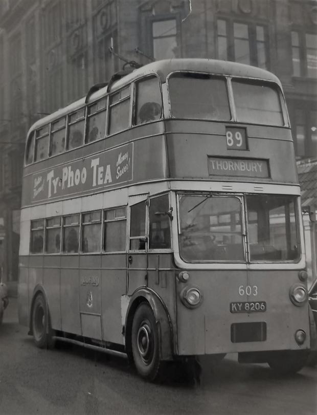 Bradford Telegraph and Argus: One of the oldest trolleybuses that was still in service - the No. 603 - pictured in 1961